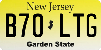 NJ license plate B70LTG