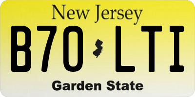 NJ license plate B70LTI