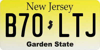 NJ license plate B70LTJ