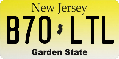 NJ license plate B70LTL