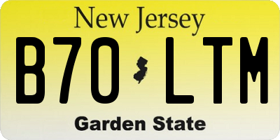 NJ license plate B70LTM