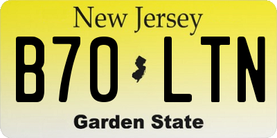 NJ license plate B70LTN
