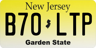 NJ license plate B70LTP