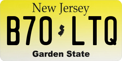 NJ license plate B70LTQ