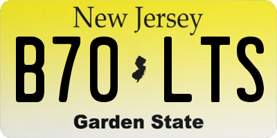 NJ license plate B70LTS