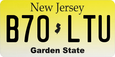 NJ license plate B70LTU