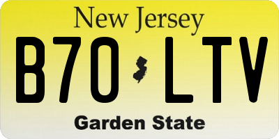 NJ license plate B70LTV