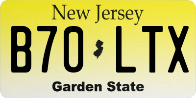 NJ license plate B70LTX
