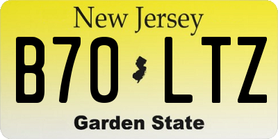 NJ license plate B70LTZ
