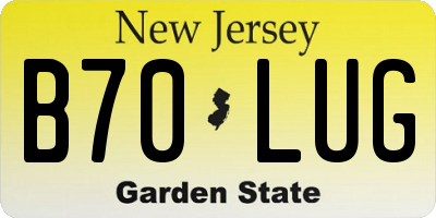 NJ license plate B70LUG