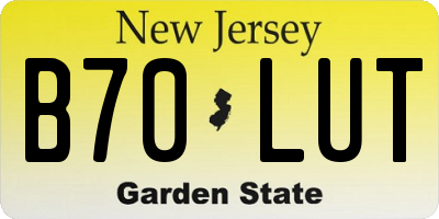NJ license plate B70LUT