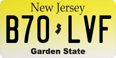 NJ license plate B70LVF