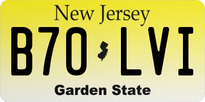 NJ license plate B70LVI