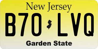NJ license plate B70LVQ