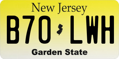 NJ license plate B70LWH