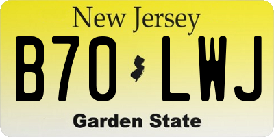 NJ license plate B70LWJ