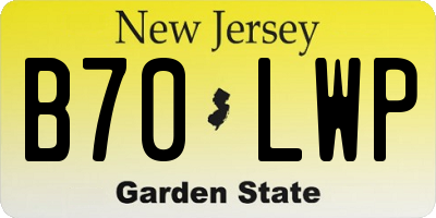 NJ license plate B70LWP
