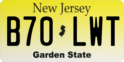 NJ license plate B70LWT