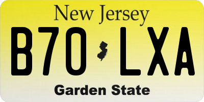 NJ license plate B70LXA