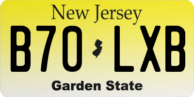 NJ license plate B70LXB