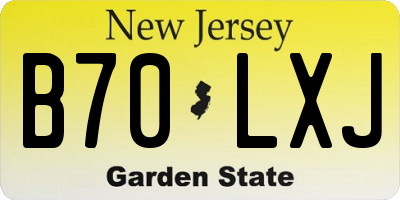 NJ license plate B70LXJ