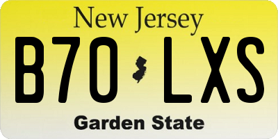NJ license plate B70LXS