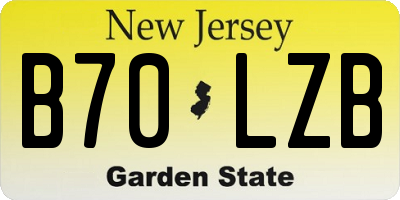 NJ license plate B70LZB