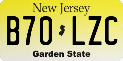 NJ license plate B70LZC