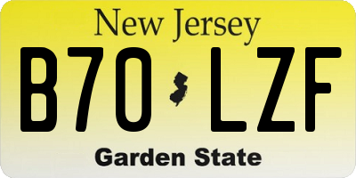 NJ license plate B70LZF