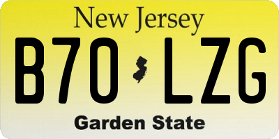 NJ license plate B70LZG