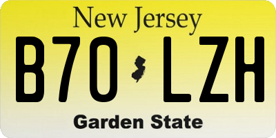 NJ license plate B70LZH