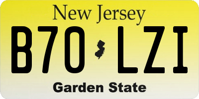 NJ license plate B70LZI