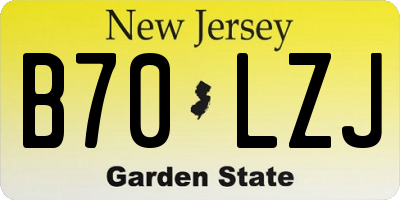 NJ license plate B70LZJ