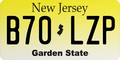 NJ license plate B70LZP