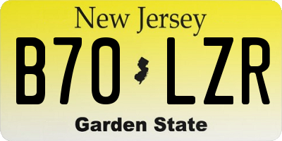 NJ license plate B70LZR