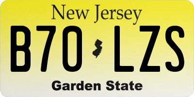 NJ license plate B70LZS