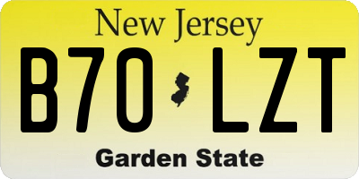 NJ license plate B70LZT