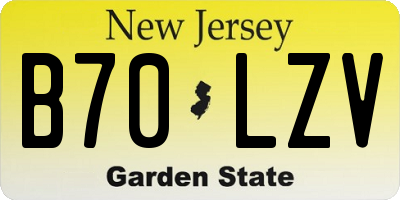 NJ license plate B70LZV