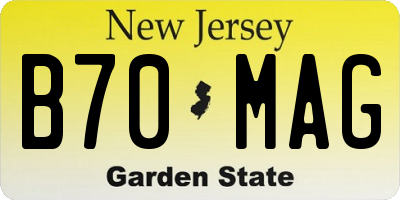 NJ license plate B70MAG