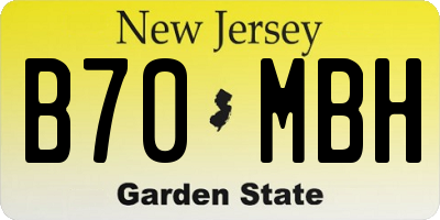 NJ license plate B70MBH