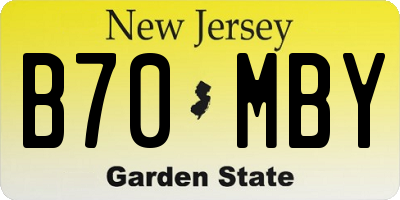 NJ license plate B70MBY