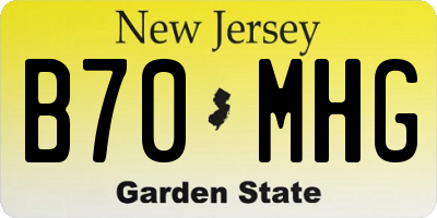 NJ license plate B70MHG