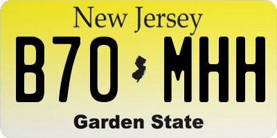 NJ license plate B70MHH