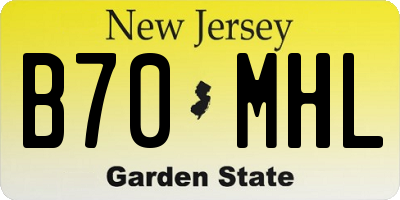 NJ license plate B70MHL