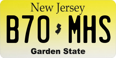 NJ license plate B70MHS