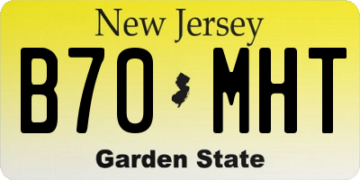NJ license plate B70MHT