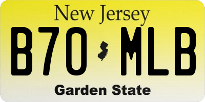 NJ license plate B70MLB