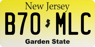 NJ license plate B70MLC