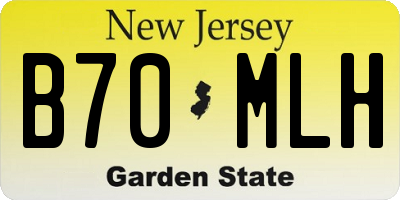 NJ license plate B70MLH