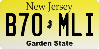 NJ license plate B70MLI